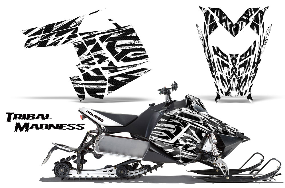 Polaris Rush Graphics Kit Tribal Madness White